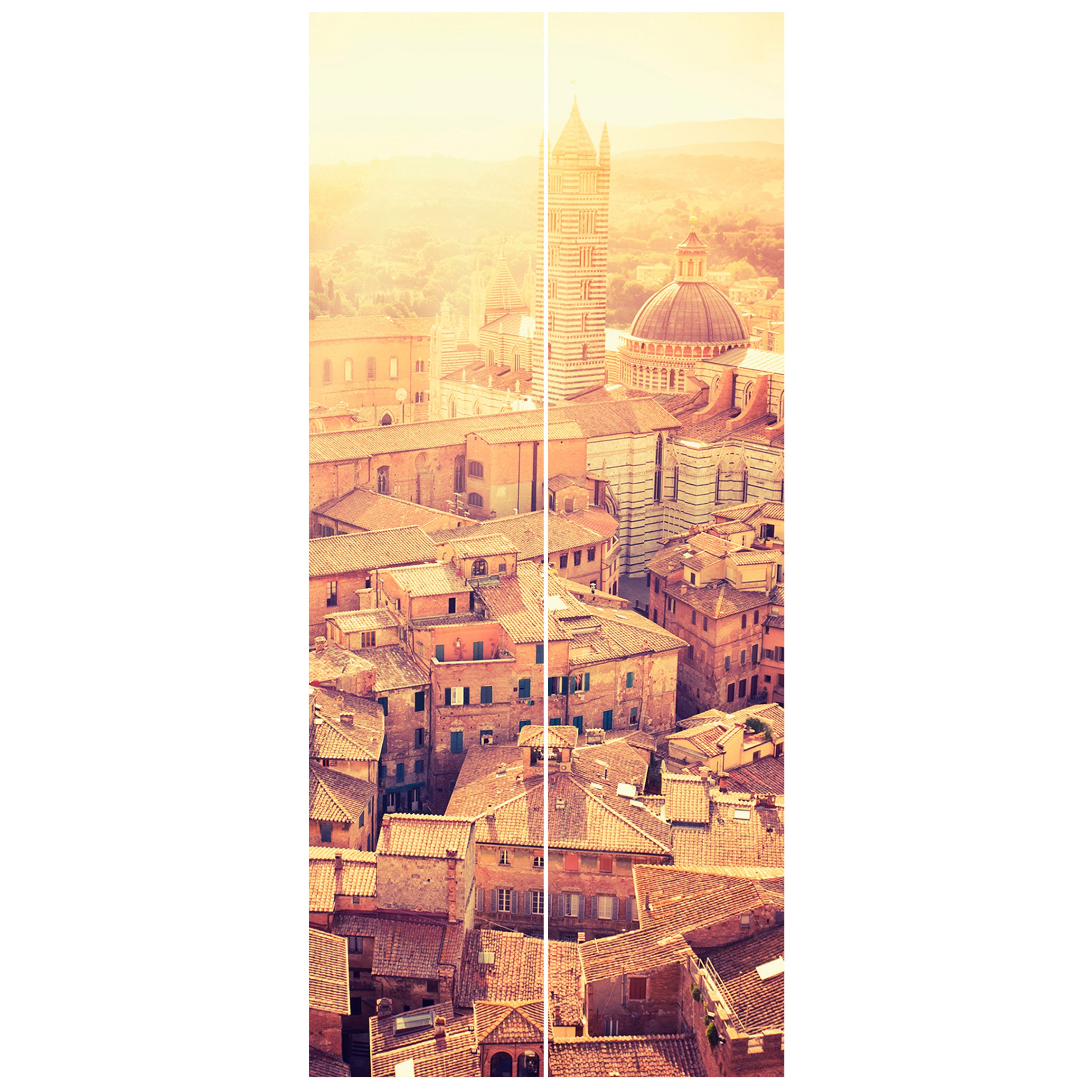 Carta da parati per porte Premium - Fiery Siena - 215cm x 96cm