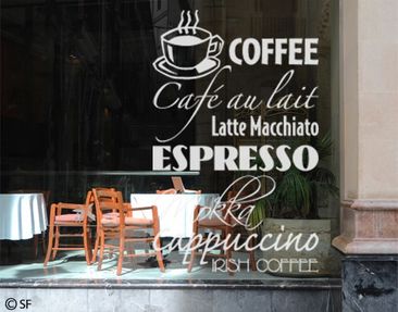 Glasdekor Für Fenster Fenstertattoos Kaufen Gratis Versand Produktfoto Fensterfolie Fenstertattoo No Sf928 Coffee Milchglasfolie