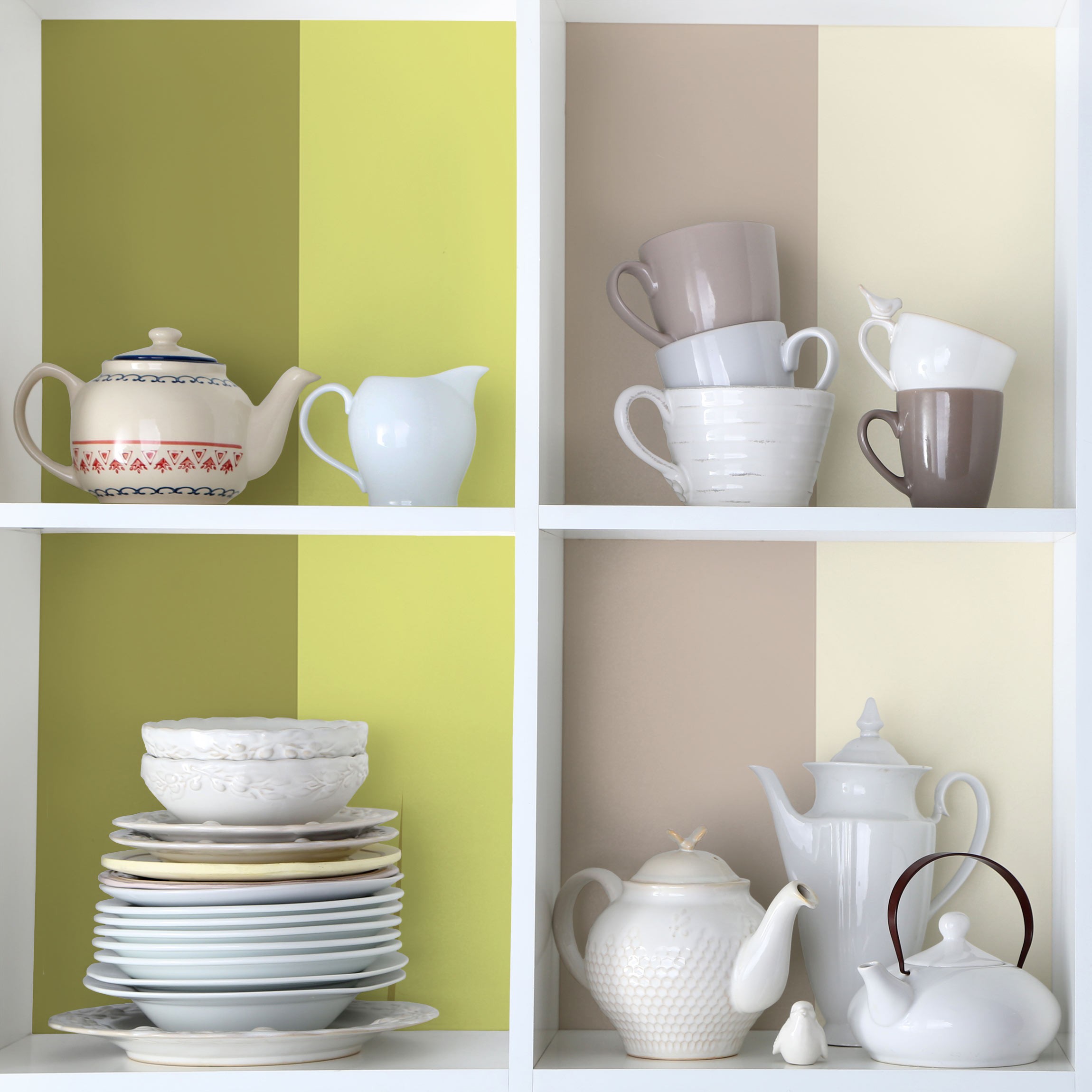 Möbelfolie Küche Set - Frühlingsfrische Farben - Kaschmir Macchiato