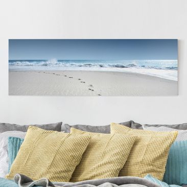 Strand V2 Nordsee Panorama Format Bild auf Leinwand Wandbilder Bilder