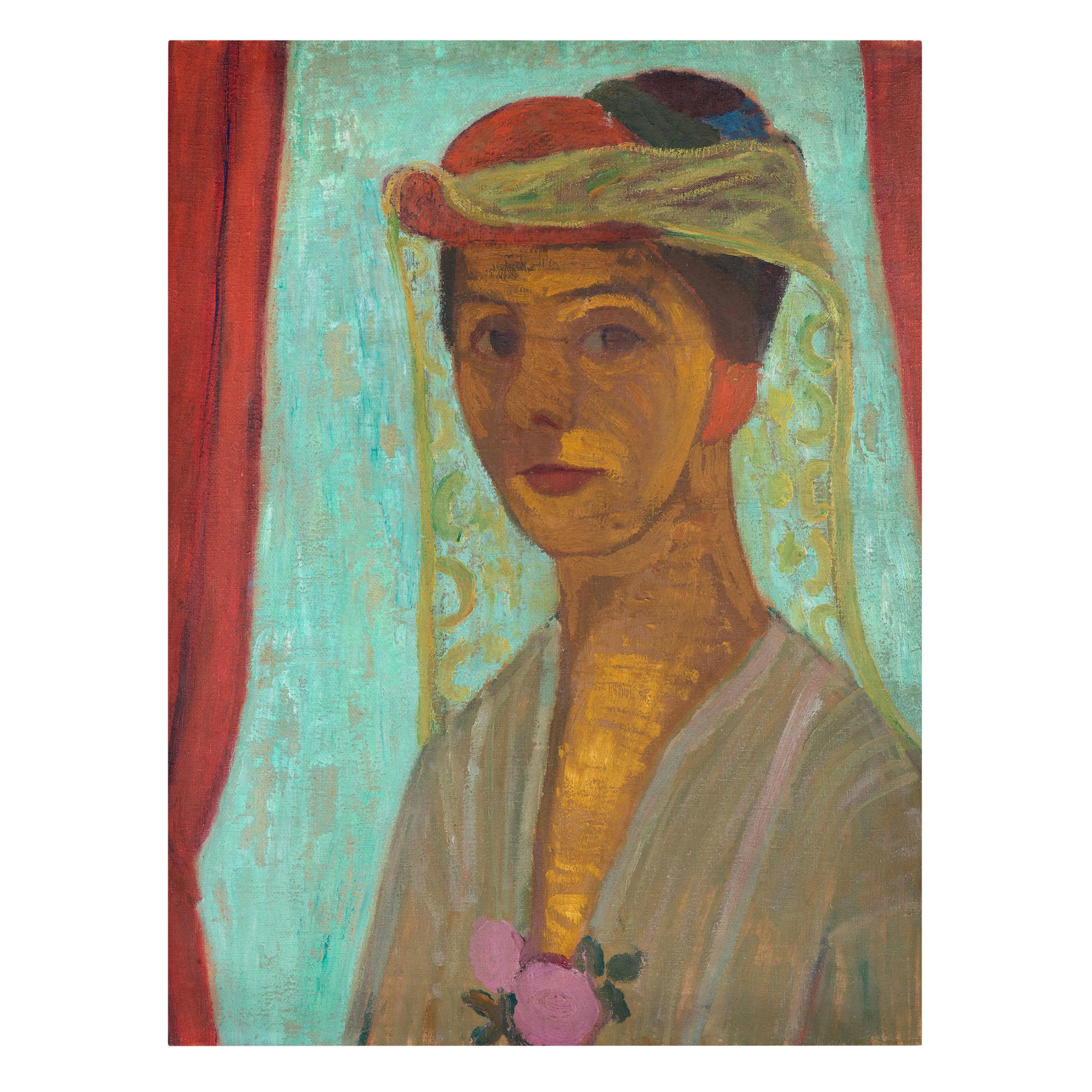 Leinwandbild Paula ModersohnBecker Selbstbildnis mit Hut und