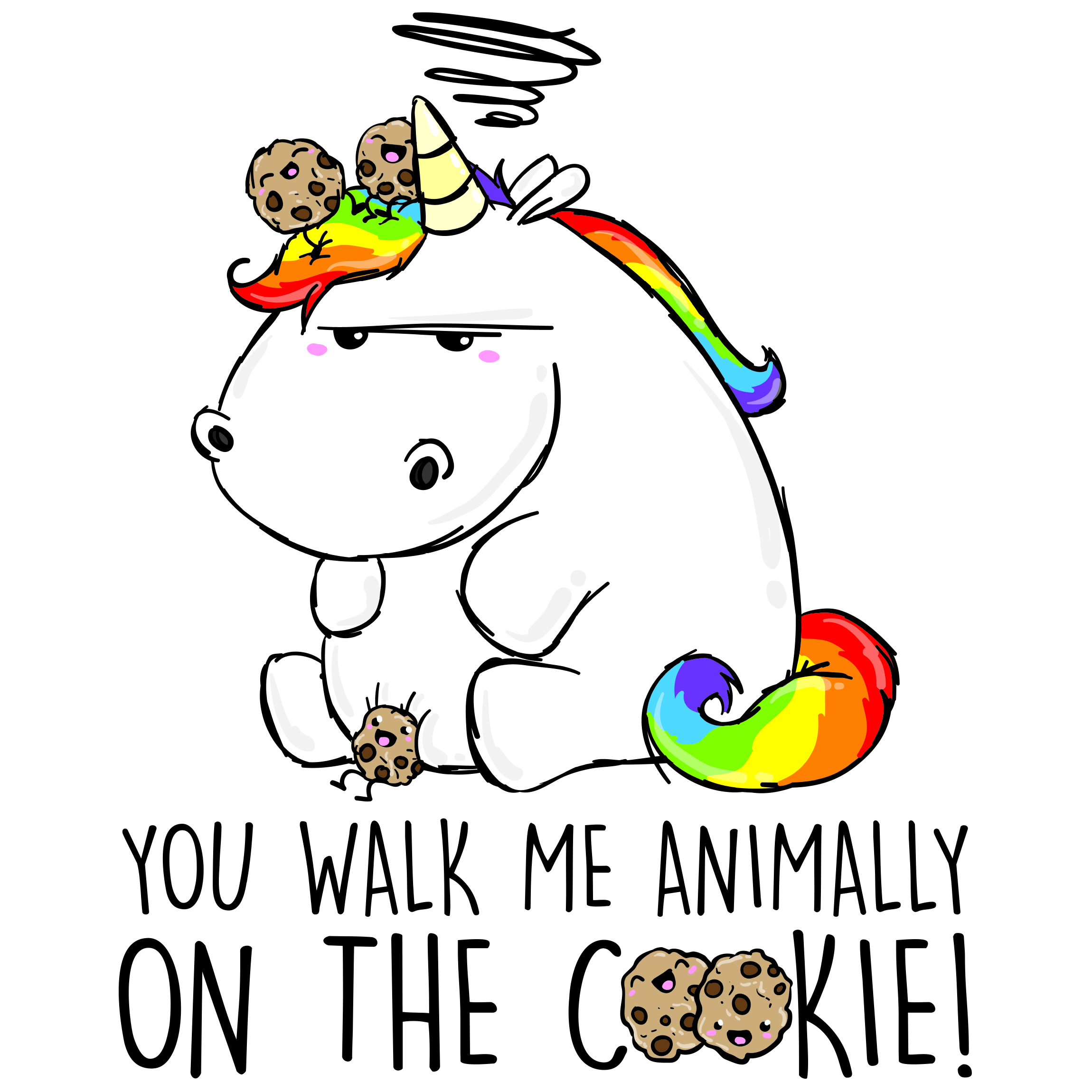 Wandtattoo Pummeleinhorn auf den Keks