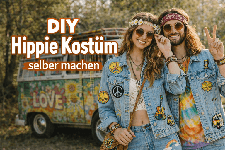 DIY Hippie Kostüm selber machen – mit alten Klamotten & Hippie Patches