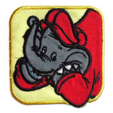 Benjamin the Elephant © football - Iron on patches, size: 2,6 x 3