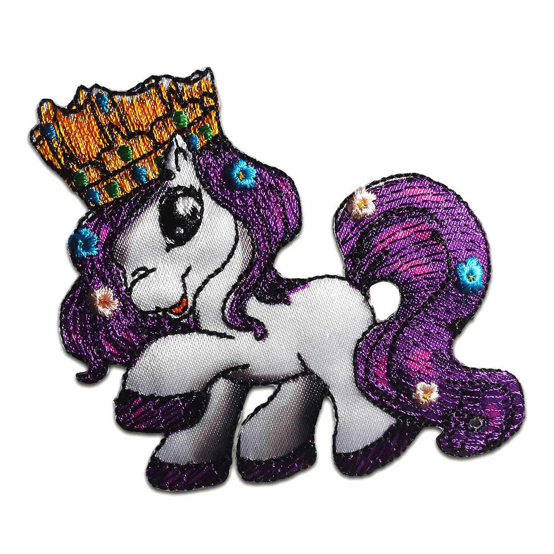 Aufnäher Bügelbild lila 7,3x6,5cm Filly Prinzessin Snow Queen Comic