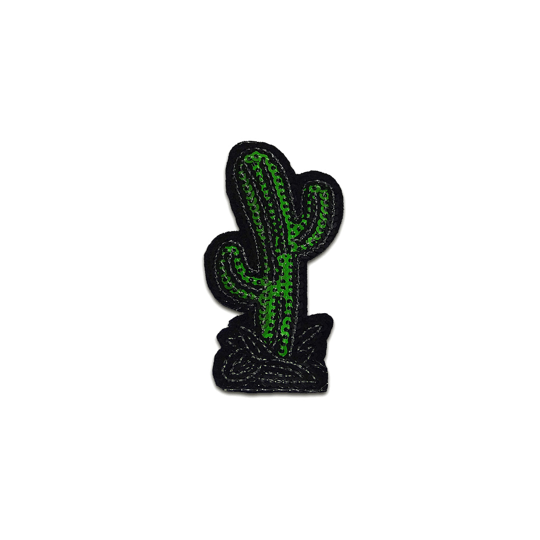 Aufnher / Bgelbild - Kaktus mit Pailletten  grn  7,3x3,6cm - Patch  Catch the Patch - dein Shop fr Aufnher und Bgelflicken | be individual