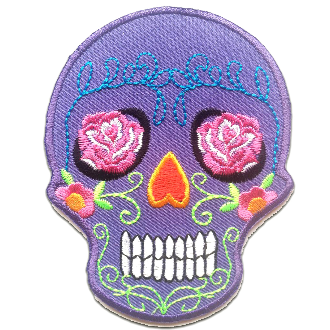 écusson Patch Fille, Squelette Brodé Thermocollant COUTURES