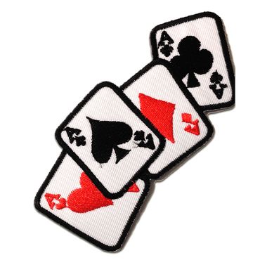 Bügelbilder & Aufnäher-Set – Motive: Totenkopf, Pokerkarten, Einhorn, Schwalben, Für Jacken & Taschen