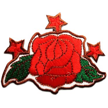 Toppe Termoadesive Ricamate Genziana Fiore - 5,5x3 Cm, Patch Decorativa Per Jeans, Borse, Cappelli - Foto 6