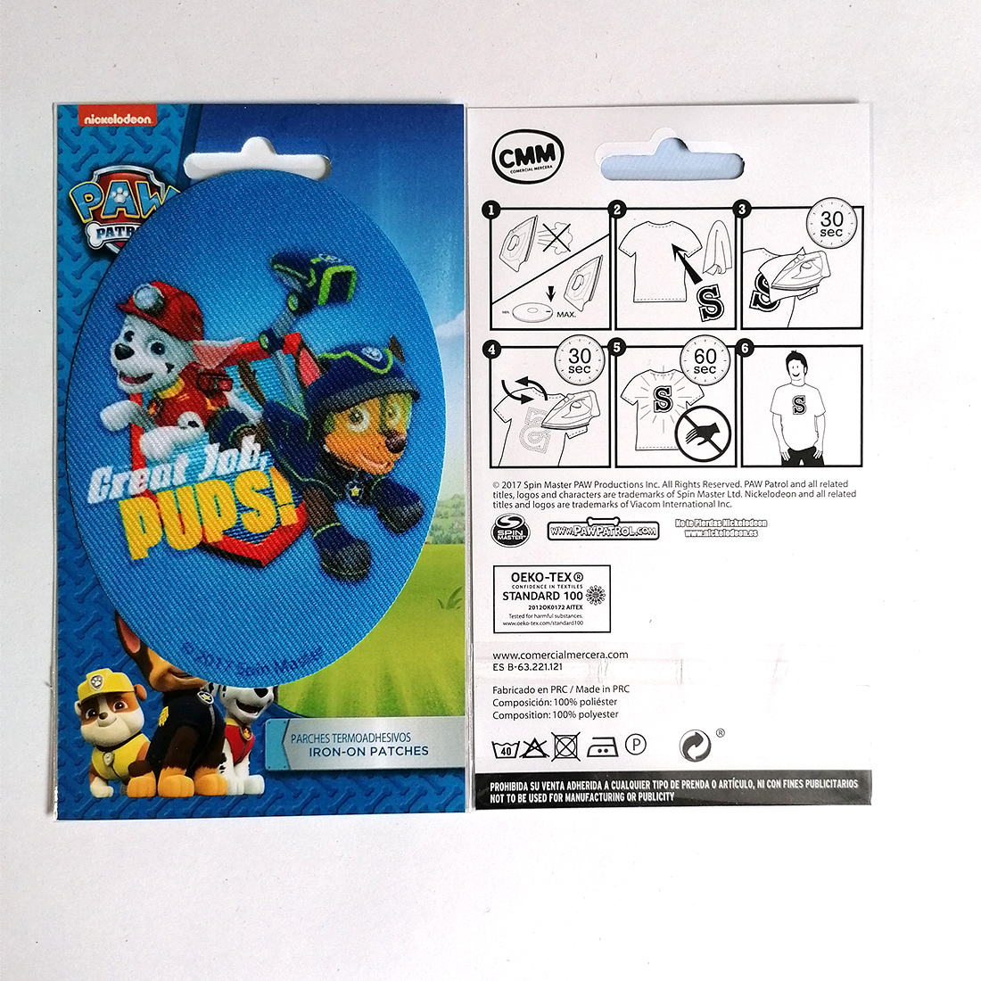 Toppa Termoadesiva Paw Patrol – Squadra Dei Cuccioli – Blu 11x8 Cm – Just Yelp For Help
