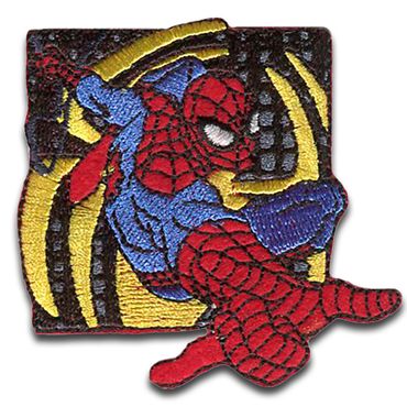 Marvel © Spiderman Comic Spider'S Web - Iron On Patches Adhesive Emblem  Stickers Appliques, Size: 2.56 x 2.6 Inches