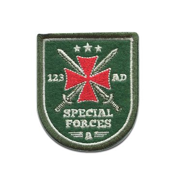 Forze aeree Troopers - Toppe termoadesive Patch Toppa ricamate, misura: 4,9 x 5,9 cm