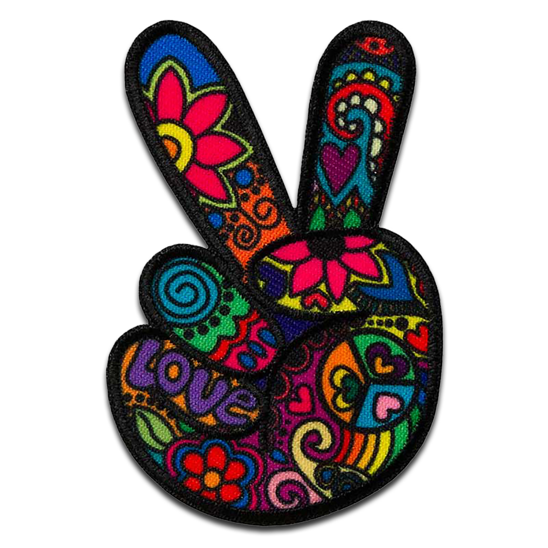Patch Brodé Thermocollant FROM HAWAII WITH LOVE - 8x9 Cm, Motif Musique Rock Punk Metal - Pour Vêtements, Sacs