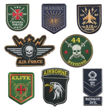 Airborne Adler Troopers - Toppe termoadesive Patch Toppa ricamate, misura: 4,8 x 6,9 cm