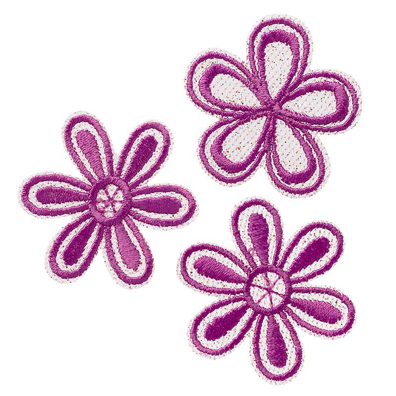 3 flores, flores de color rosa - Parches termoadhesivos bordados aplique  para ropa, tamaño: 4 x 4,1 cm | Catch the Patch - tu tienda de parches y  parches de hierro | sea individual