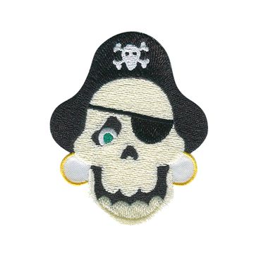 Pirata con Sciabola Teschio - Toppe Termoadesive Patch, Misura: 6,7 x 8,5 cm, Catch the Patch - il tuo negozio per i cerotti e i cerotti con il ferro da  stiro