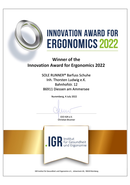 Innovation Award Ergonomics 2022
