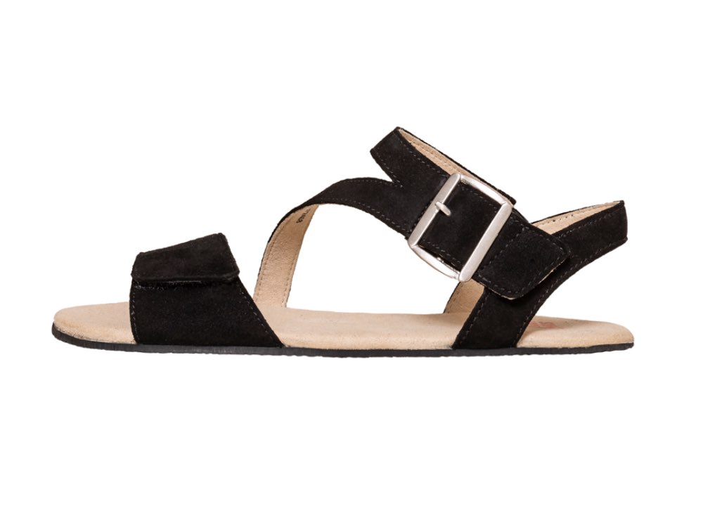 SOLE RUNNER® Juliet Black Elegante Damen Barfuß-Sandale