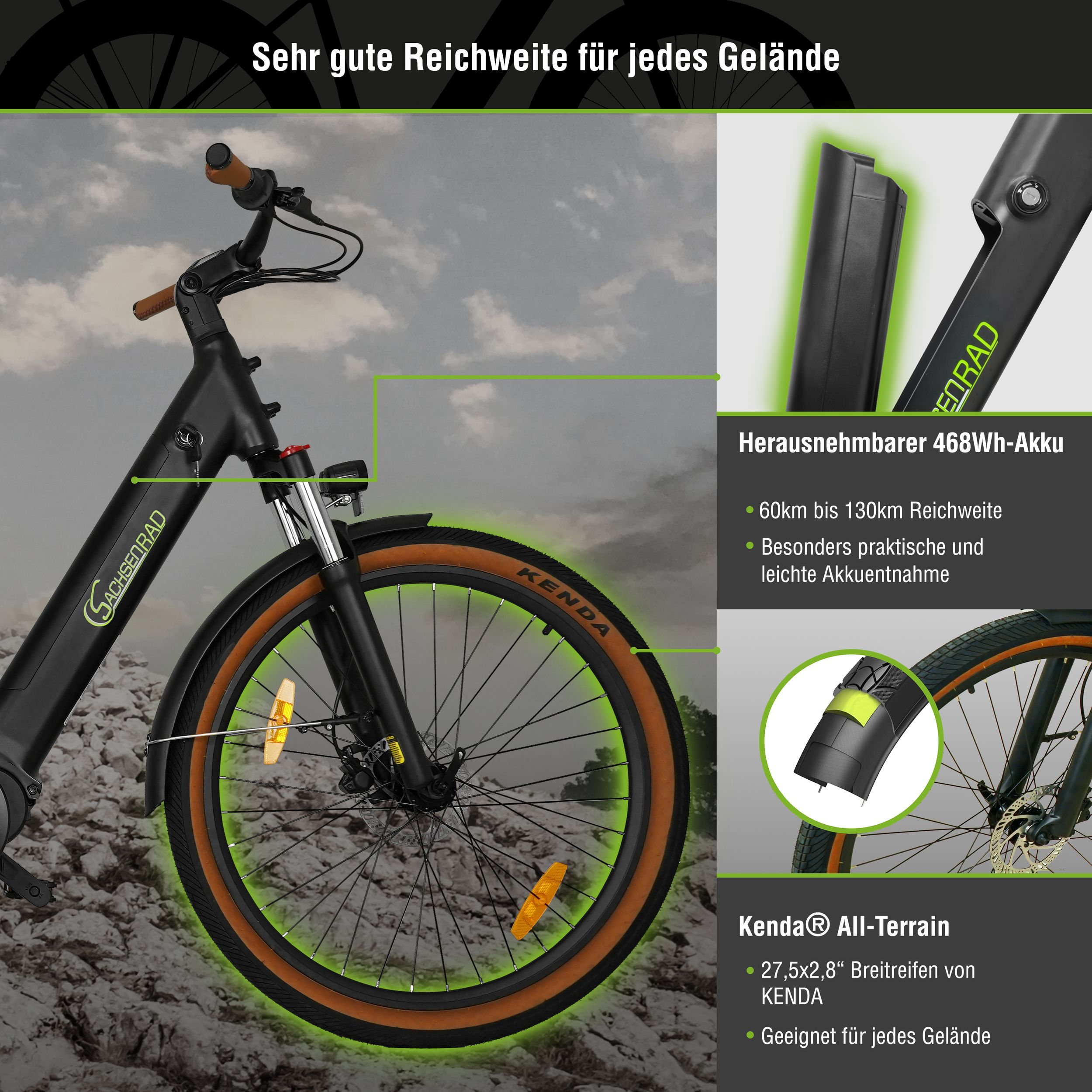 SachsenRAD E-SUV CityBike C5R Centro mit Riemenantrieb | LEICKE GmbH