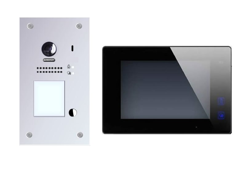 DT617F1+ DT47M-B Anykam Design Farb Video Türsprechanlage mit Edelstahl Türklingel, Videosprechanlage, Video Gegensprechanlage, Klingelanalge mit Kamera, Interfon mit 2-Draht Technik