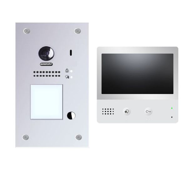 DT617F1+ DT471 Avitec Farb Videotürklingel aus Edelstahl, Videosprechanlage, Video Gegensprechanlage, Klingelanalge mit Kamera, Interkom mit 2-Draht Technik