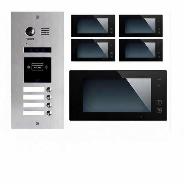 türsprechanlage 4 familien rfid es4id und 4x dt47mw