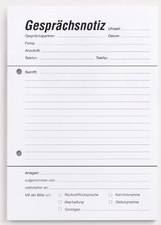 Gesprächsnotiz, A5, 50 Blatt, weiss, VE=10 | Ceres Webshop
