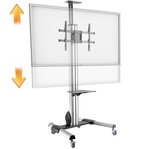 Standfuss drehbar TV Ständer drehbar mit Rollen höhenverstellbar FS0564