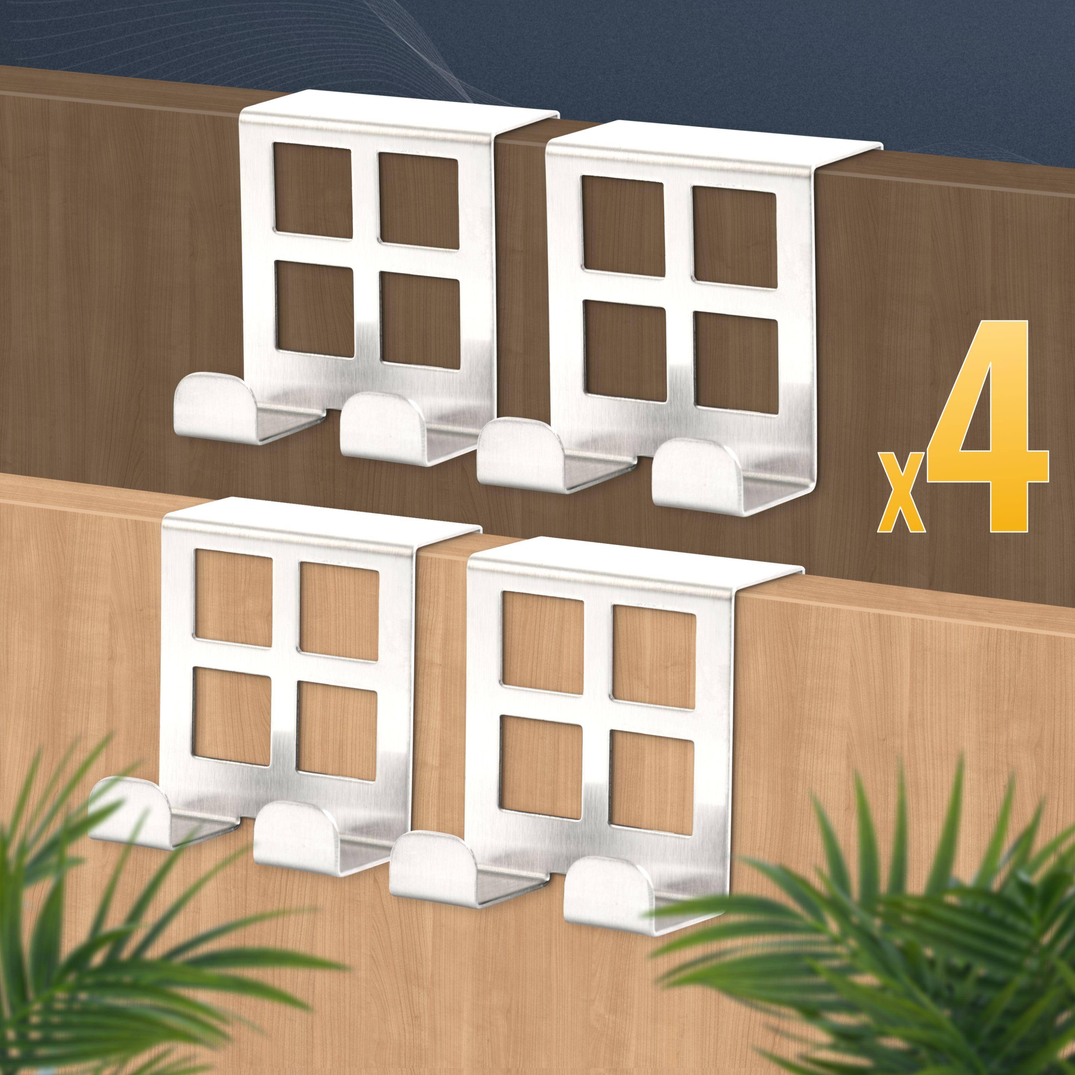 BAZEITFLOW Türhaken 10 Stück Edelstahl - Z-förmige Haken Ohne Bohren