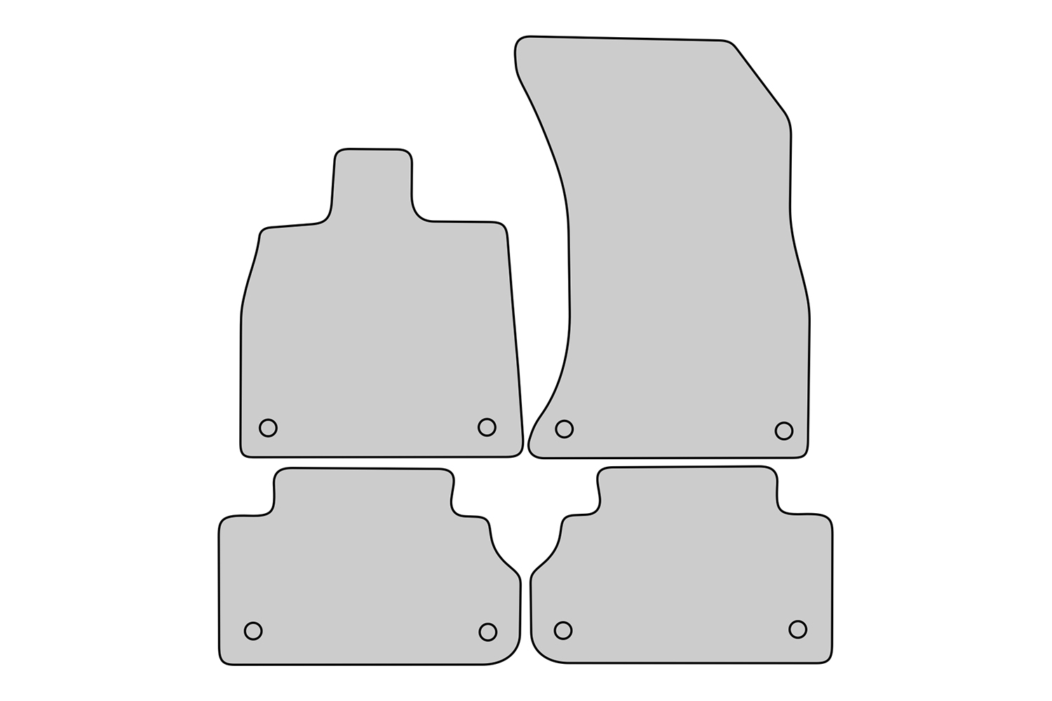 Footmat driver mat for Audi Q5 SQ5 RSQ5 (FY) from 2017