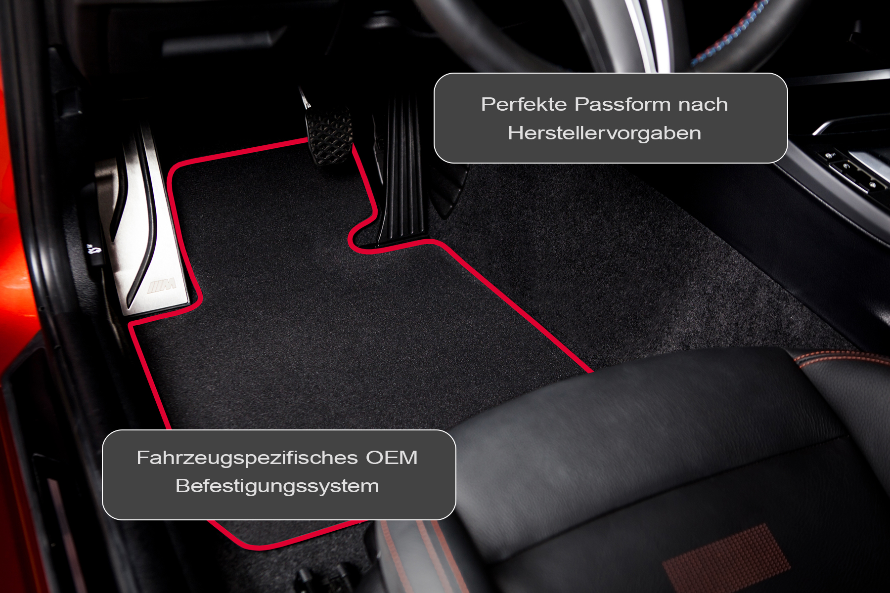 Exclusive Line Fußmatten für Audi Q7 4L Quattro S-Line Bj. 2006-06/2015
