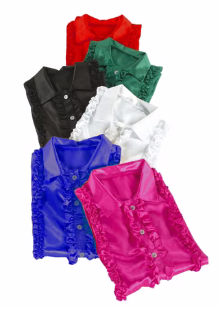 Disko Hemd Kostümhemd Rüschenhemd Satinhemd Hippie Halloween Karneval Fasching