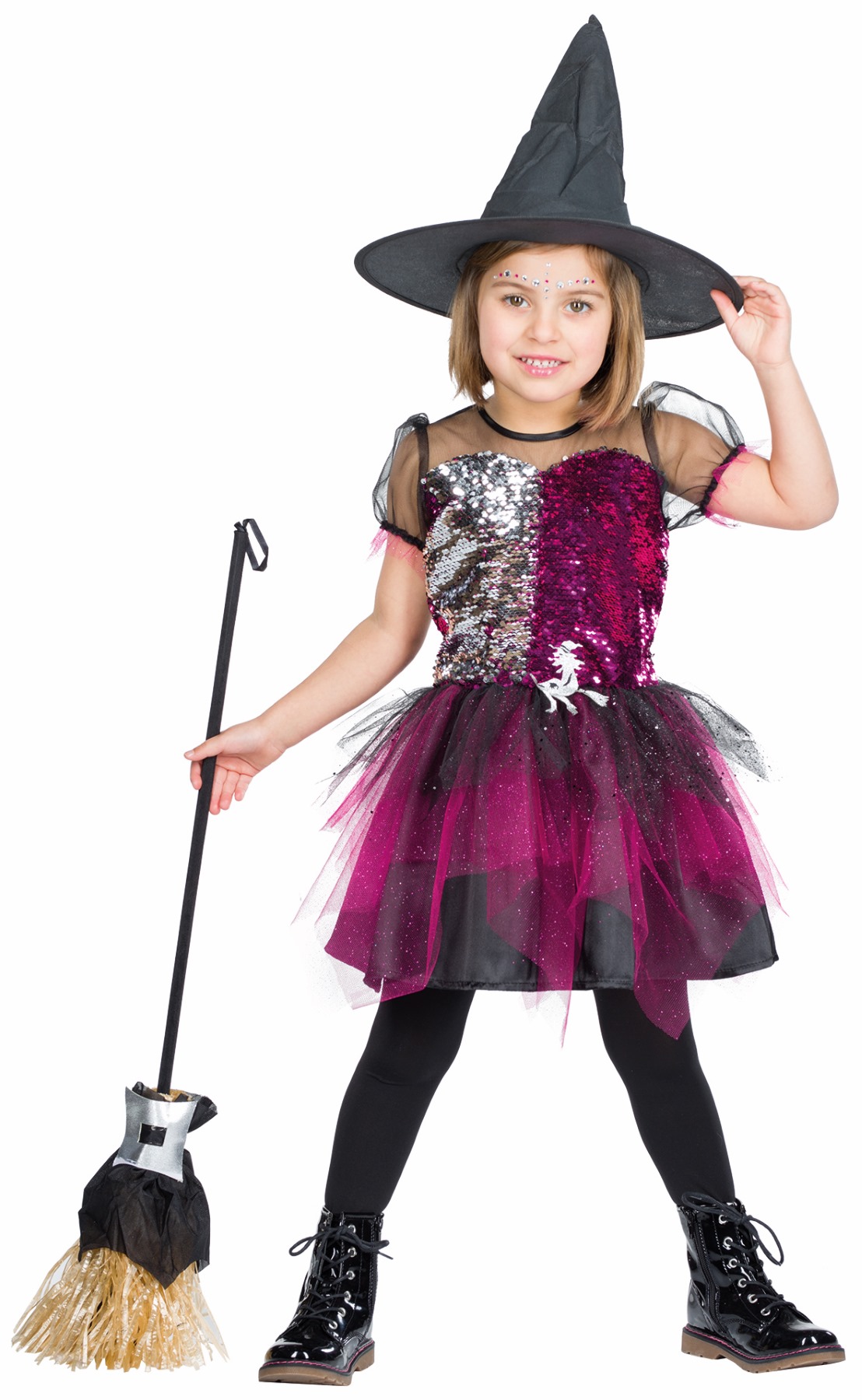 Mädchenkostüm Polyester Xiujuers Hexenkostüm Für Mädchen - Halloween  Karneval Cosplay Outfit Halloween Kleid Mädchen, image size:1108x1800