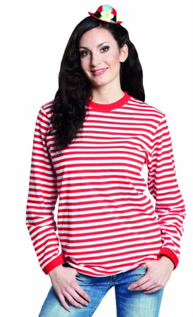 Kostüm Ringelshirt Ringelhemd LA Matrose Clown Köln Shirt gestreift Karneval