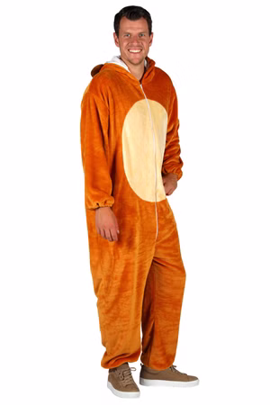 Löwen Kostüm Damen Herren Plüsch Overall Tierkostüm Zoo Zirkus Karneval Fasching