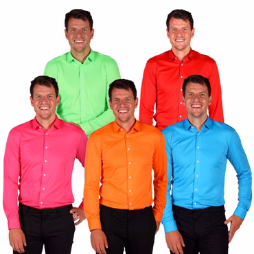 Party Hemd Herren Herrenhemd Disco 5 Farben Kostüm 70er 80er Karneval Fasching