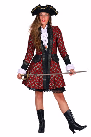 Piratin Jacke Gehrock Damen Piratenjacke Kostüm Barock Karneval Fasching