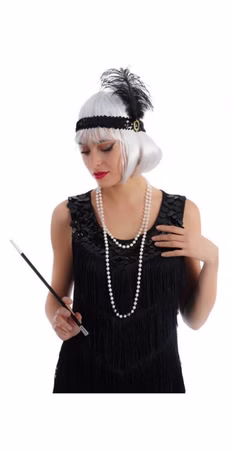 Charleston 20er Jahre 3tlg Set Kostüm Zubehör Flapper Silvester Karneval Krimi