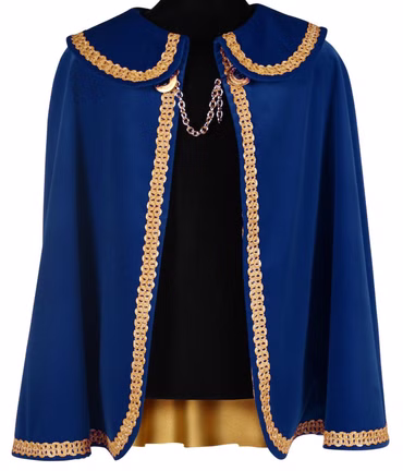 blauer Samt Umhang Prinzenmantel König Kostüm Uniform Musketier Garde Karneval