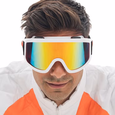 Party Skibrille Skimaske weiß oder pink Partybrille Apres Ski Karneval Fasching
