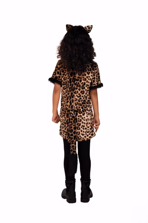 Leoparden Kleid Mädchen Leo Tierkostüm Zootiere Gr. 128-164 Karneval Fasching