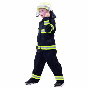 Feuerwehr Uniform Feuerwehrmann Kinder Kostüm Oberteil Hose Karneval Fasching