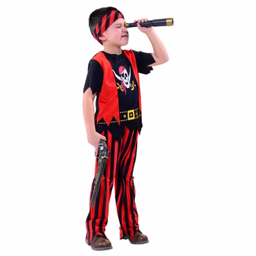 Kinder Pirat Flint Piratenkostüm Seeräuber Gr.116-140 3tlg. Karneval Fasching