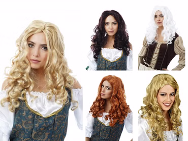 Lockenperücke Damen Perücke Joy lang gelockt 5 versch. Farben Karneval Fasching