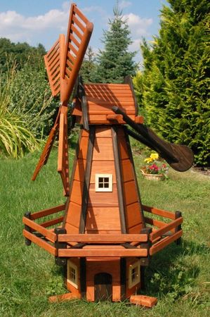 Garten Windmuhle Aus Holz Hohe 1 20 Meter Windmuhlen