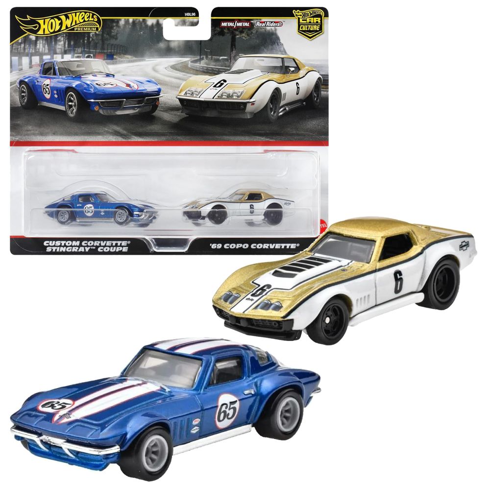 Corvette Stingray Coupe + Copo Corvette | Hot Wheels Premium Fahrzeuge Corvette Stingray Coupe + Copo Corvette | Hot Wheels Premium Fahrzeuge