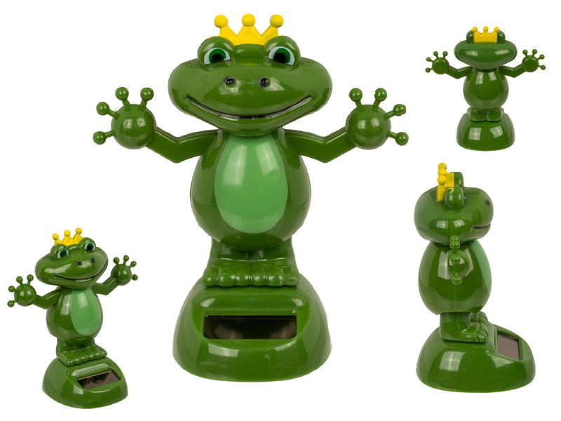 Solar Frosch mit Krone Wackelfigur Solarfigur, Wackelkopffigur, Froschkönig  Adel | Multistore24h - lustige und ausgefallene Geschenkideen