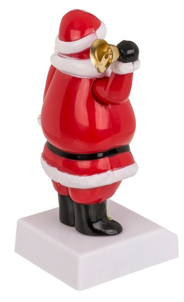 Solar Weihnachtsmann mit Glocke, Wackelfigur Solarfigur, Wackelkopffigur  Feiertag