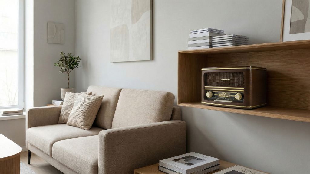 Soundmaster NR545DAB 7-in-1 Nostalgie Stereoanlage Plattenspieler DAB+ CD-MP3 USB Kassette BT Digitalisierung Equalizer