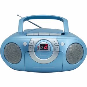 Soundmaster SCD5100BL tragbarer CD-Player Radio Kassettenspieler AUX-Anschluss